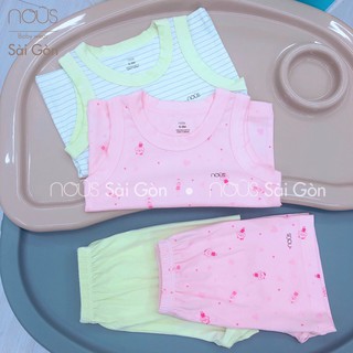 Bộ Quần Áo Ba Lỗ Nous, Chất Vải Nu Air, Cho Bé Từ 6-24M