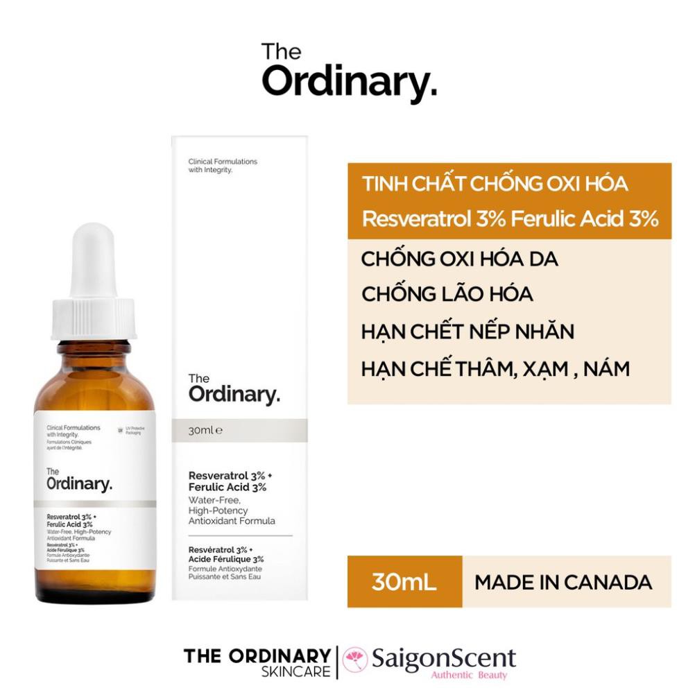 Tinh chất chống oxy hóa The Ordinary - Resveratrol 3% Ferulic Acid 3% ( 30mL ) ZKM