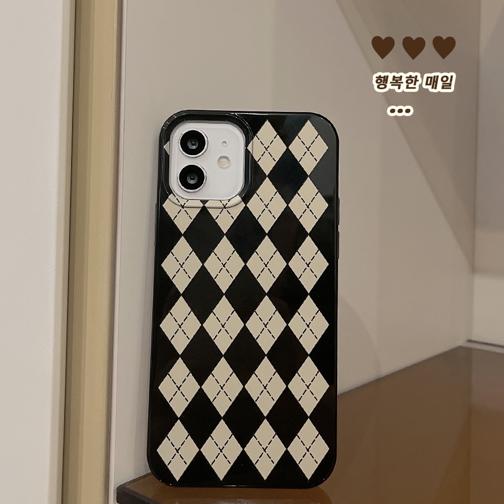 Ốp lưng iphone Ốp Điện Thoại Mềm Dày Chống Sốc Kiểu Cổ Điển 12 Cho iPhone13pro max iPhone 11 8 X Dinuo case-III