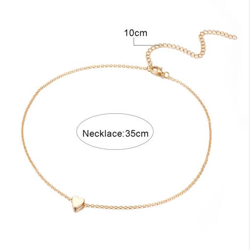 Vòng Cổ Choker Mặt Hình Trái Tim Thời Trang Cho Nữ