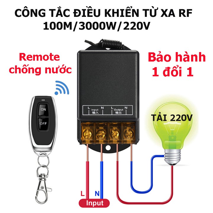 Mạch điều khiển từ xa 220v 100m 40A 4000W [MẪU MỚI]