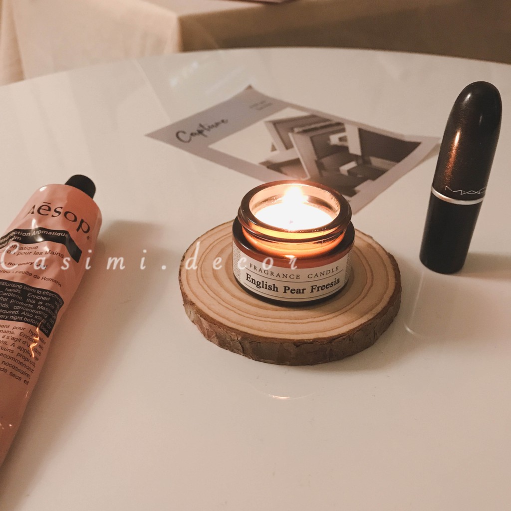 Nến thơm mini 15g Fragrance Candle trang trí bàn học vintage phong cách Hàn Quốc Casimi Decor