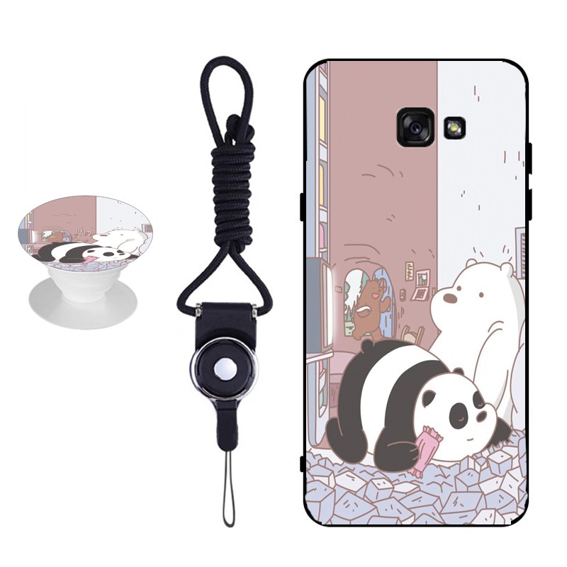 Cartoon Phone Case for Samsung Galaxy A5 2017/A520 Hand phone for Samsung Back  Cover with the Same Pattern airbag phone bracket and a Roper