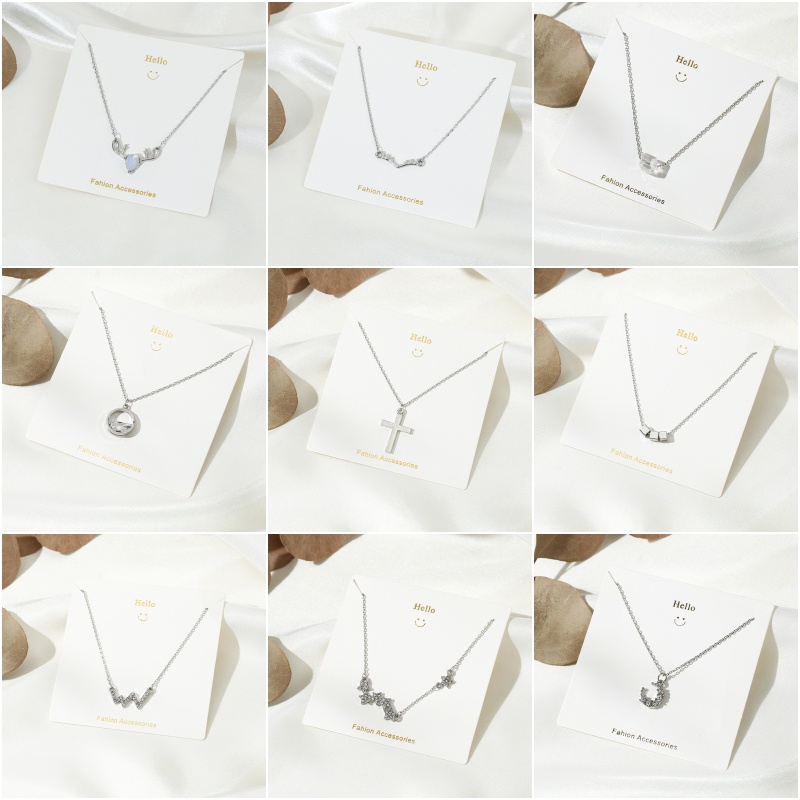 Vòng cổ hợp kim mặt hình hoa / dreamcatcher / chữ thập đính ngọc trai nhân tạo thời trang tinh tế cho nữ