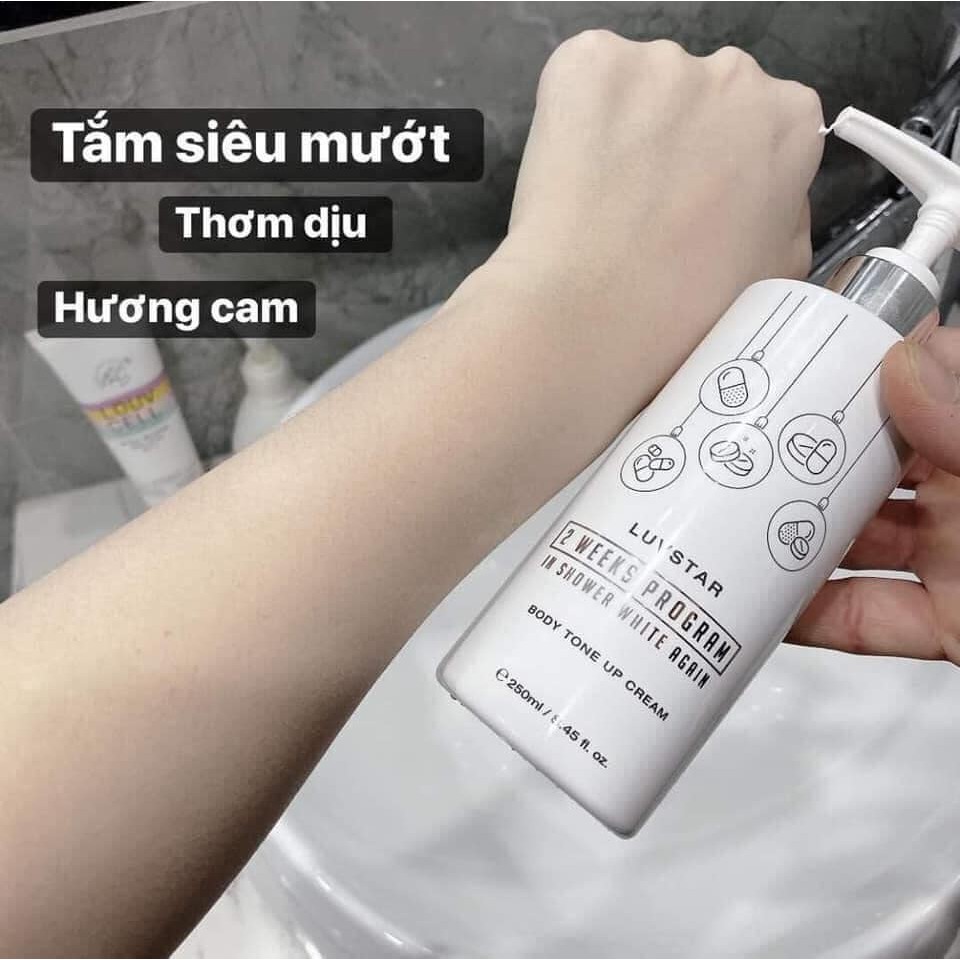 Sữa tắm trắng da Luvstar Body Tone Up Cream - Hàng chính hãng