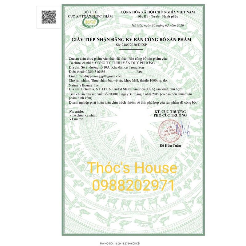 Viên thải độc gan, bổ gan tinh chất kế sữa