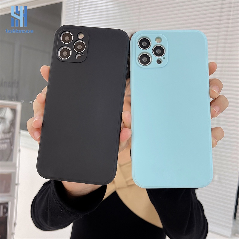 Ốp điện thoại TPU silicone màu xanh dương dạ quang cho Realme C21Y C25 C21 C20 C15 C12 C11 2021 5 5S 5i 6i C25S C20A C25Y C17 7i C1 C2 C3 C3i realme Narzo 20 10 10A 20A 30A