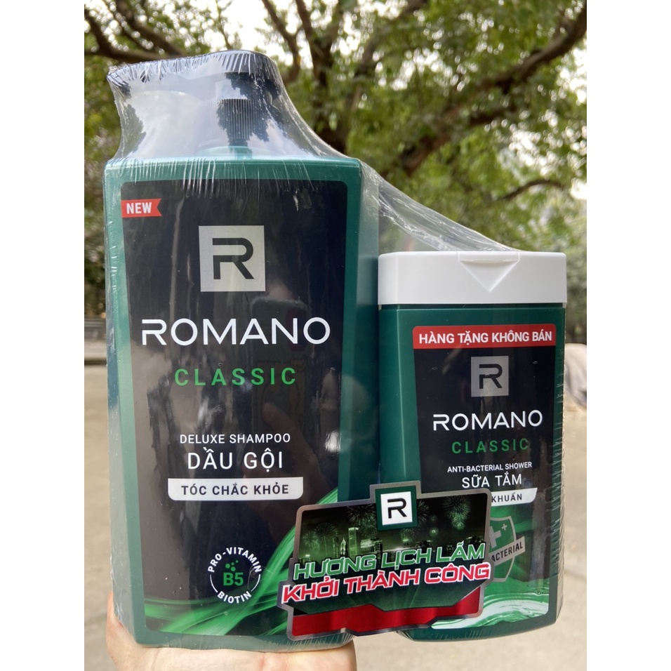 DẦU  GỘI ROMANO CLASSIC 650ML CÓ QUÀ TẶNG  sữa tắm 150g