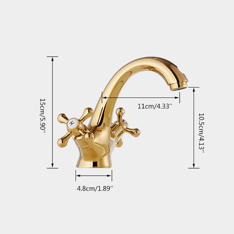 Vòi Nước Nóng Lạnh Hai Tay Cầm Cho Bồn Rửa Nhà Tắm