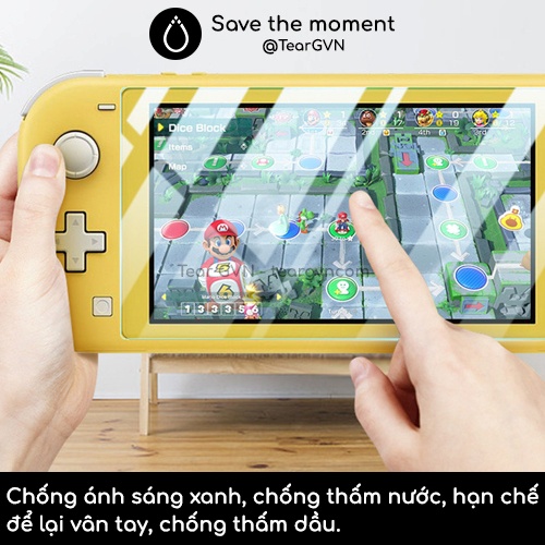 Dán cường lực 9H (DOBE) cho Nintendo Switch Lite - Hộp 2 miếng