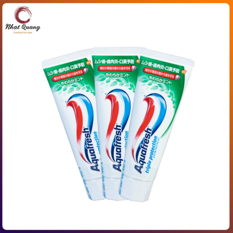 Kem đánh răng Aquafresh Triple Protection 140g hàng nội địa Nhât Bản cộng thêm 20G