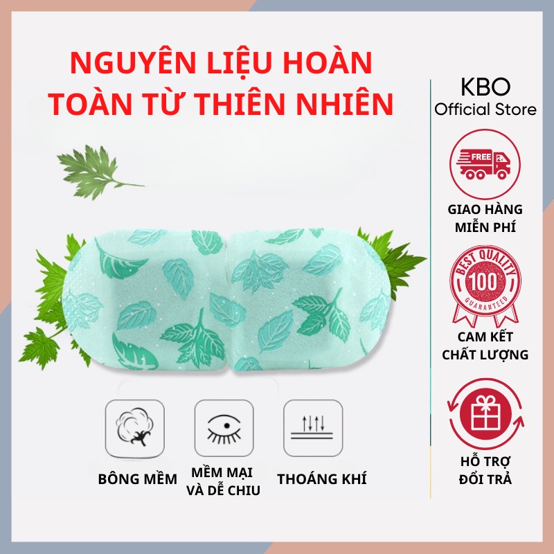 Mặt Nạ Mắt Chườm Nóng Hơi Nước Thư Giãn Giảm Mỏi Mắt Tăng Cường Thị Lực Kiêm Bịt Mắt Ngủ, KBO Shop KBO006