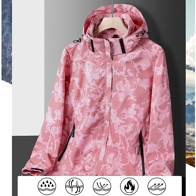 Áo Khoác Leo Núi Chống Thấm Nước Thời Trang Cho Cặp Đôi