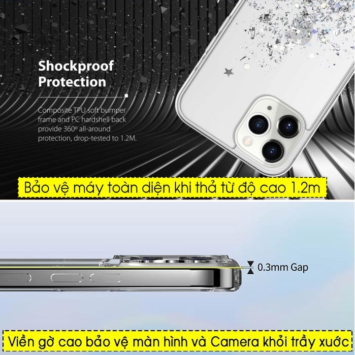 Ốp lưng IP 14 Pro Max Switcheasy Starfield 3D Glitter Resin