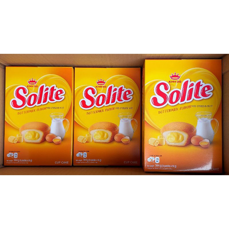 Bánh Bông Lan Solite Tròn Bơ Sữa 144gam