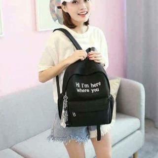 Balo đi học kute phong cách thời trang Im here