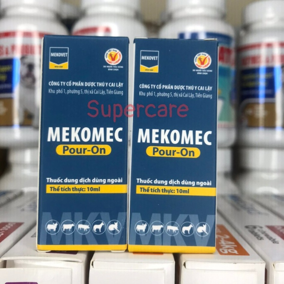 Mekomec 10ml - Bôi Sống Lưng Ve Ghẻ Bọ Chét Chó Mèo