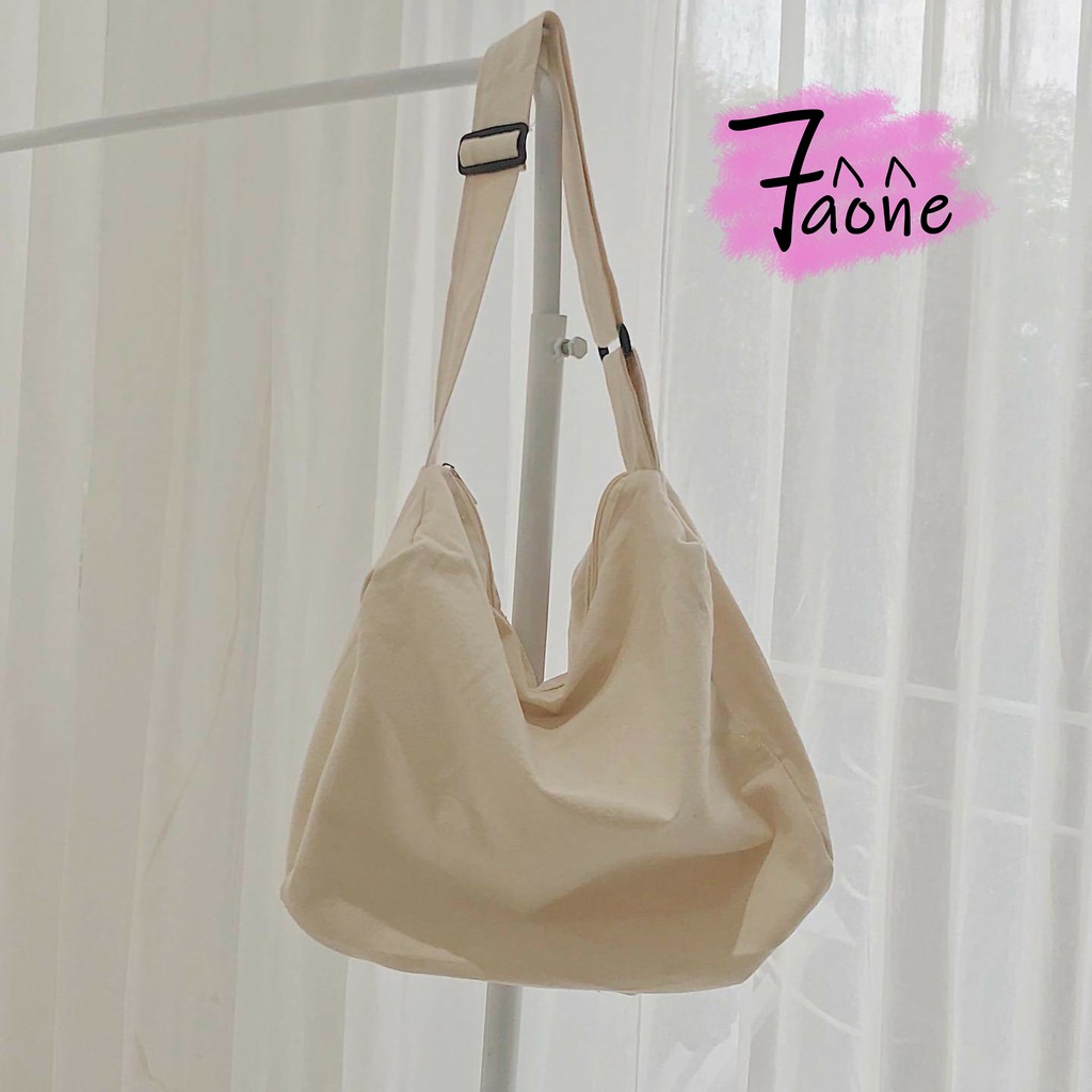 TÚI TOTE ĐEO CHÉO SIZE KHỦNG ĐI HỌC, DU LỊCH, TẬP GYM (CÓ KHÓA + TÚI CON) VẢI CANVAS VINTAGE