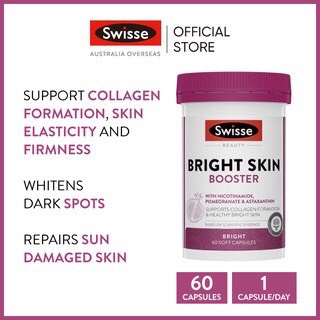 Viên uống trắng sáng da cao cấp Swisse Beauty Bright Skin 60 viên Úc