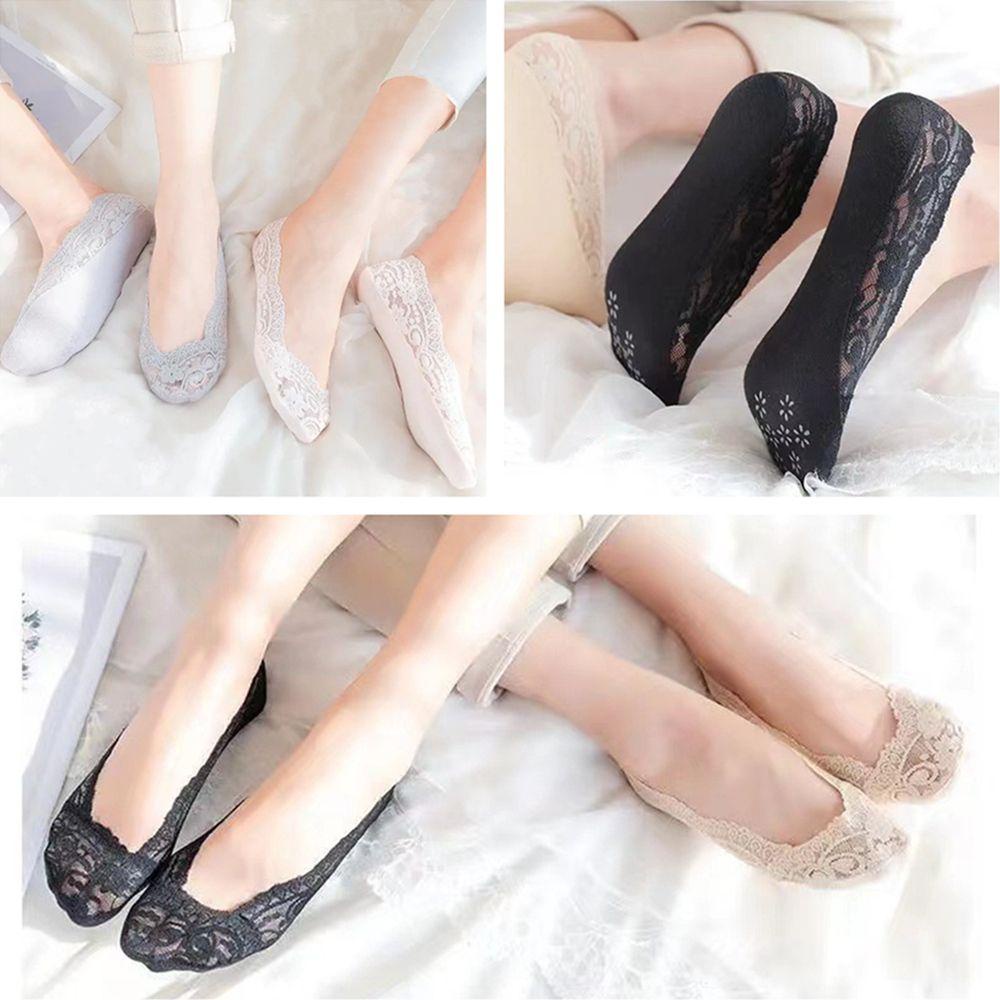 Vớ Thuyền Chất Liệu Cotton Phối Ren Thoáng Khí Thời Trang Mùa Hè