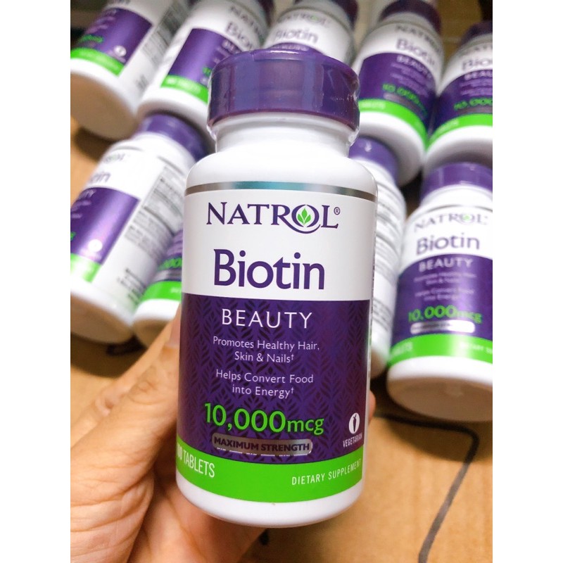 BIOTIN BEAUTY 10,000 mcg - NATROL loại này chuyên hỗ trợ tóc, và móng