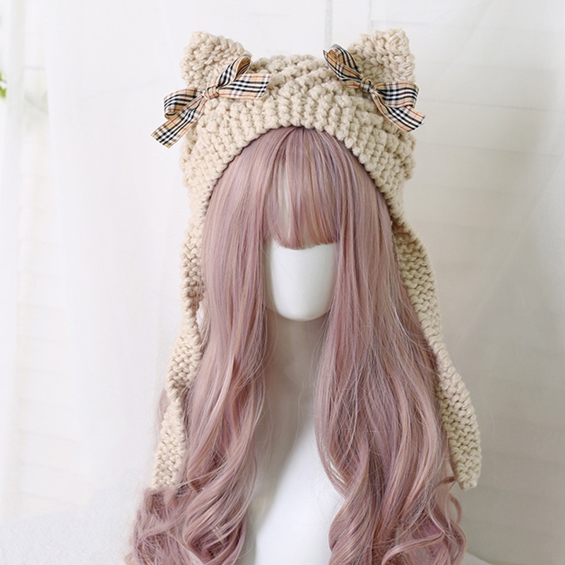 Mũ beanie dệt kim hoạ tiết hoạt hình đáng yêu xinh xắn 10MK