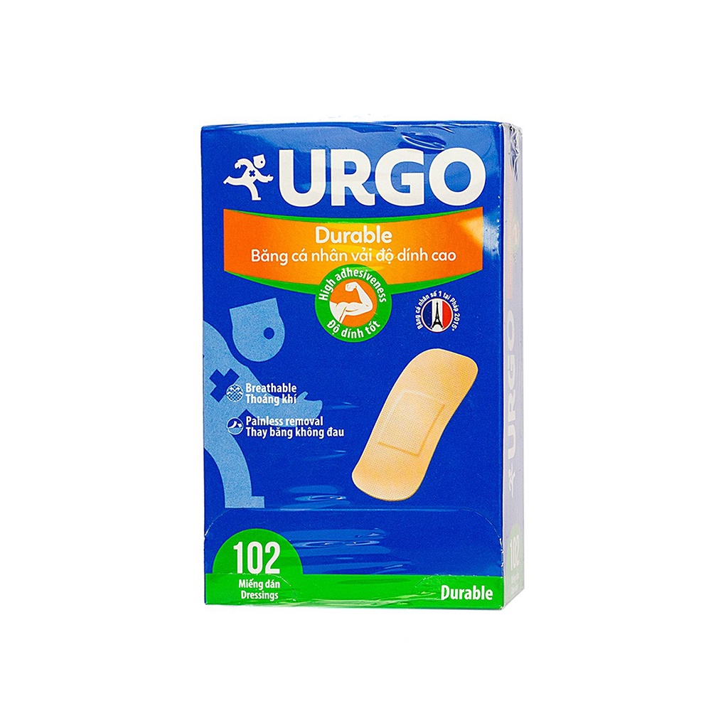 Băng vết thương, băng cá nhân URGO - Hàng chính hãng Thái Lan- Hộp 102 miếng