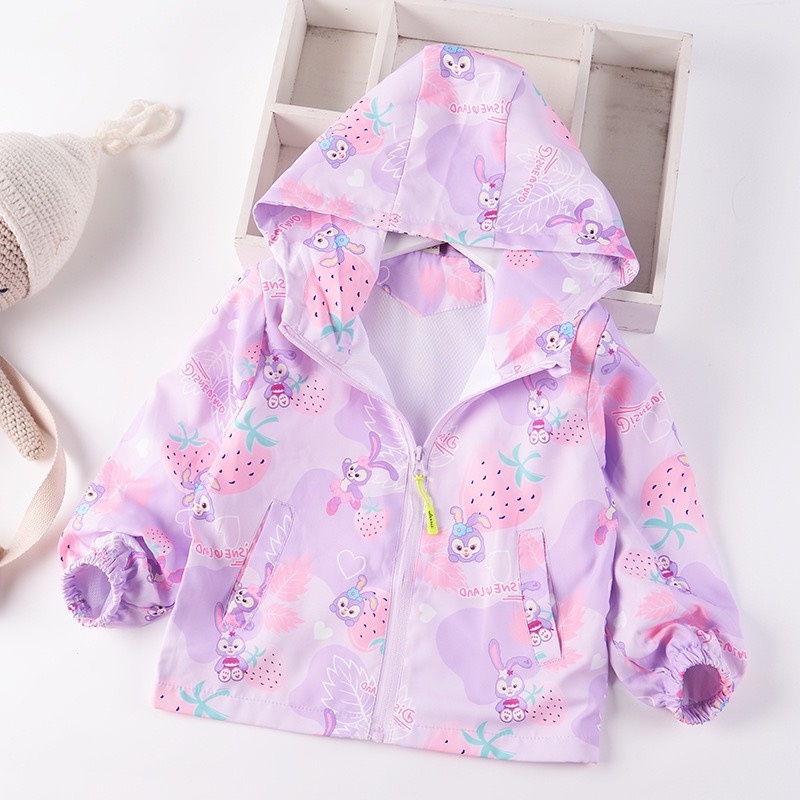 Áo khoác gió mùa đông cho bé gái họa tiết siêu nhân, ngựa pony, elsa, mèo kitty ZG Boutique size từ 13kg đến 28kg