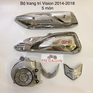 Bộ nhựa ốp trang trí mạ crom xe Vision 2014-2021 (giá lẻ từng món hoặc cả bộ)