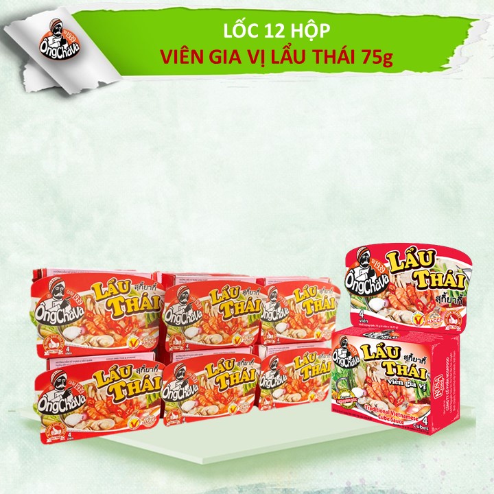 Viên gia vị Lẩu Thái 75gram - Lốc 12 hộp x 75g