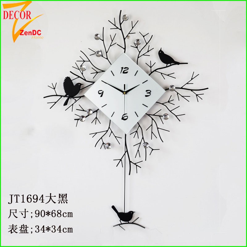 Đồng hồ treo tường trang trí nhà cửa mặt đá- mẫu DC001