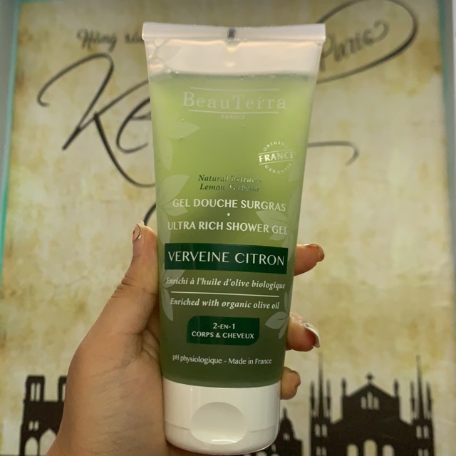 Gel tắm - rửa mặt beauterra hương chanh cỏ 200ml