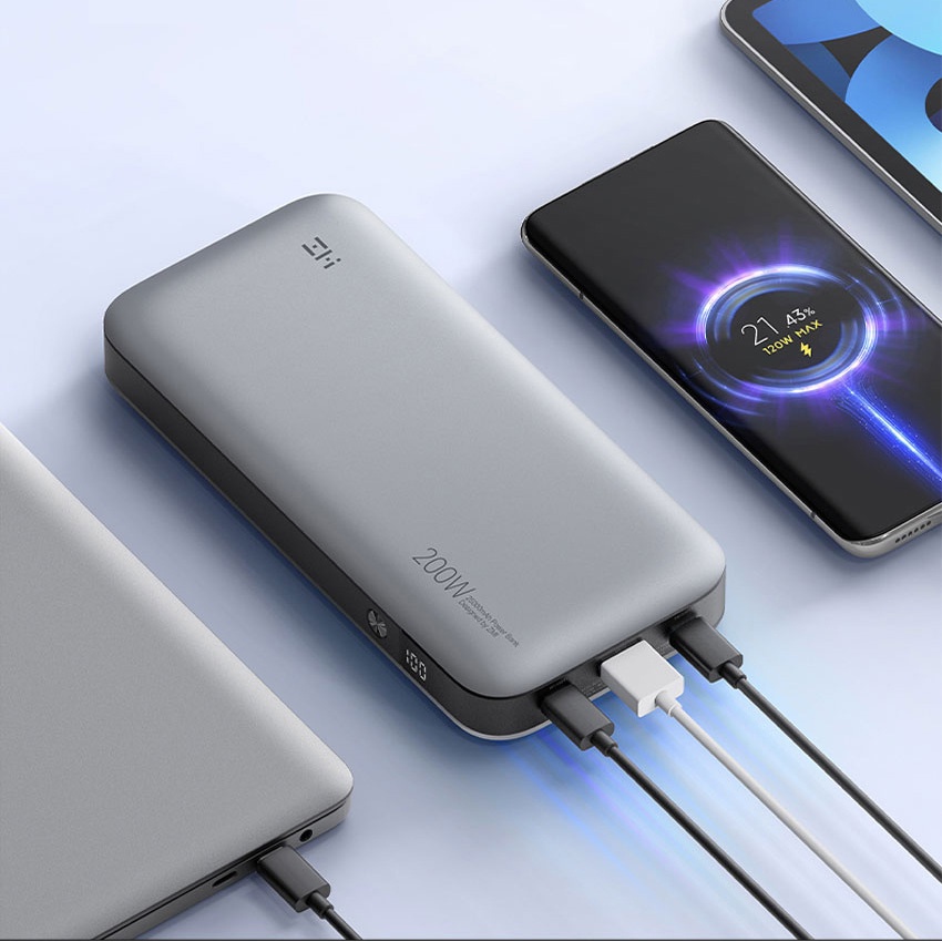 Pin Sạc Dự Phòng Xiaomi ZMI QB826 25000mAh Hỗ Trợ Sạc Nhanh 200W, Pin Sạc Dự Phòng Cho Laptop