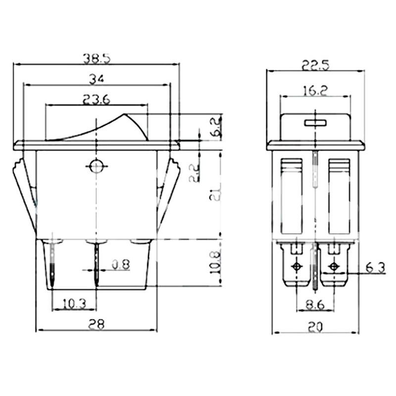 Công tắc đèn sương mù (XANH / VÀNG ) cho xe ô tô, xe hơi tàu thuyền 12V 35A loại 4 chân