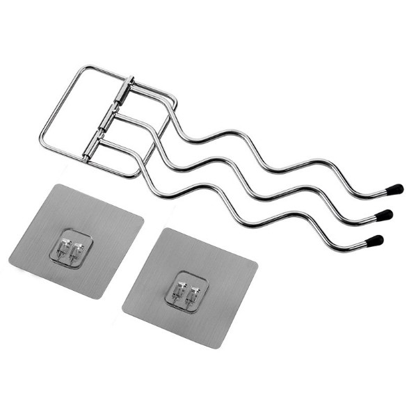 Giá treo khăn tắm inox dạng sóng xoay 180 độ