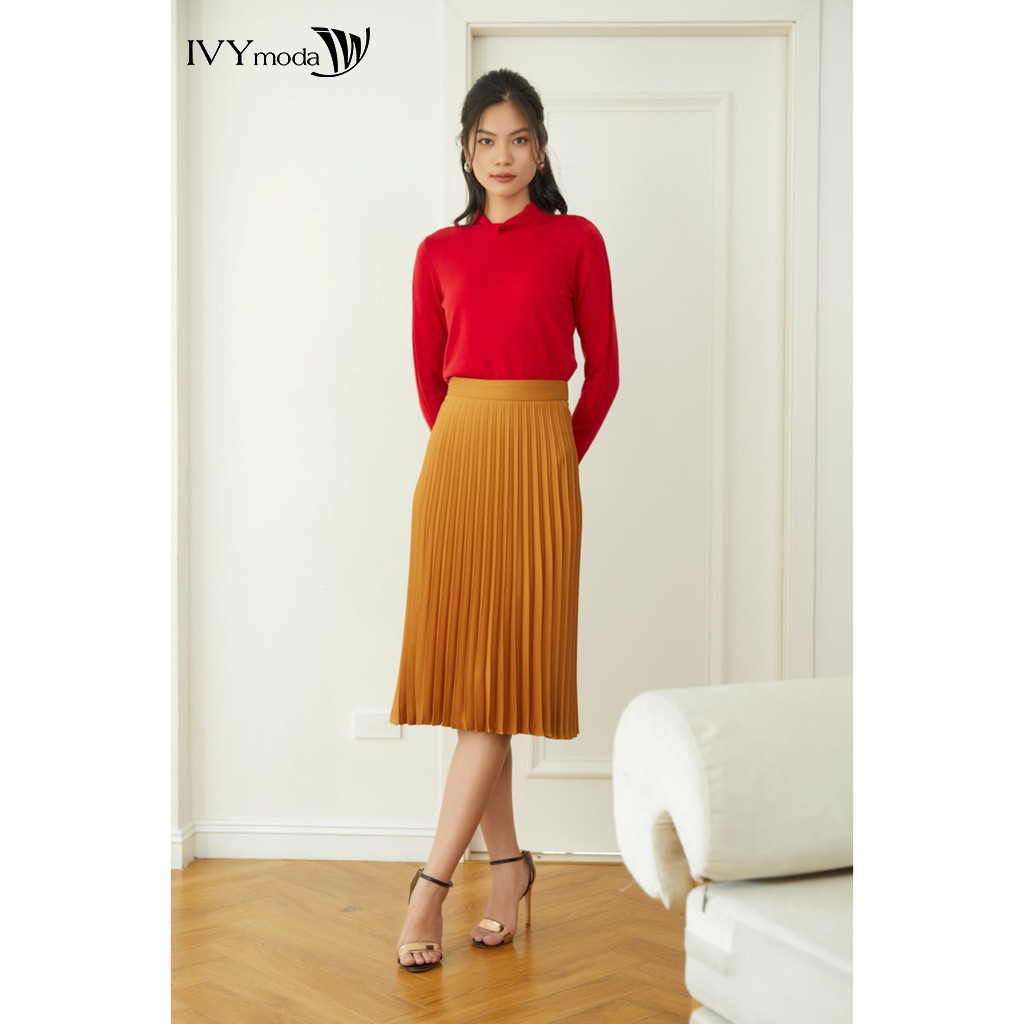 Chân váy nữ xếp ly IVY moda MS 30C6017