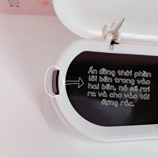 Thùng Rác Mini Cute Dạng Ấn
