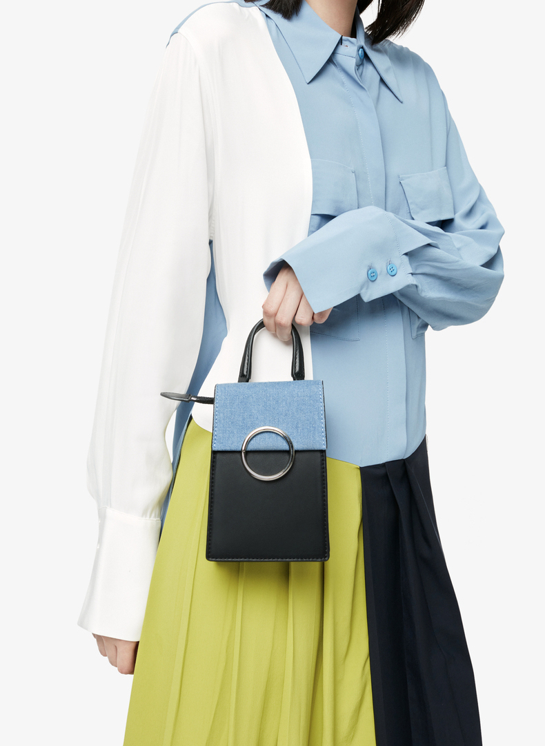 CNK màu phù hợp với túi xách mini vòng khóa túi đeo vai túi đeo chéo nữ túi điện thoại