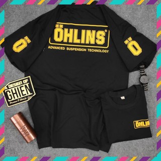 Rẻ vô địch- áo thun ohlins biker tay ngắn tem xe