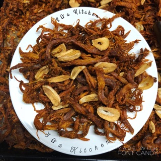 Heo khô cháy tỏi handmade