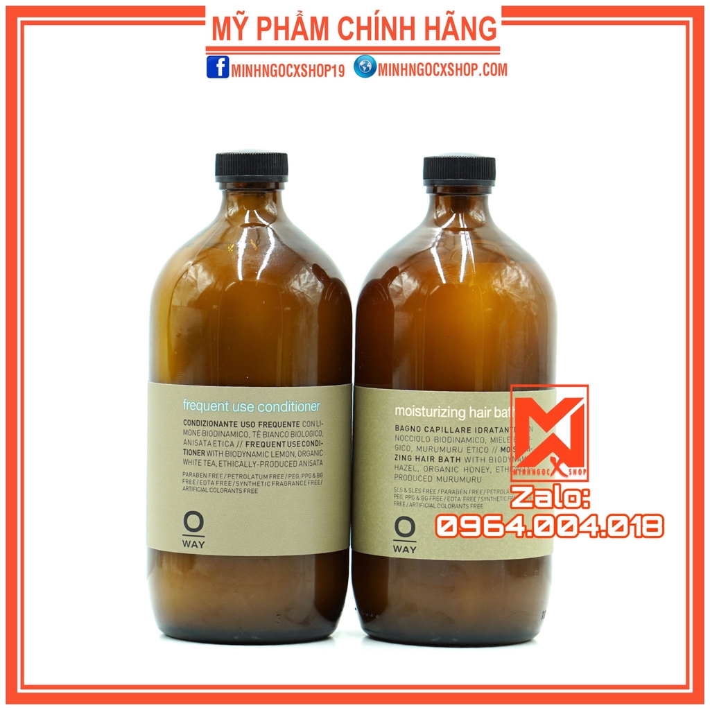 Dầu gội dưỡng ẩm và dầu xả hàng ngày OWAY 950ml chính hãng