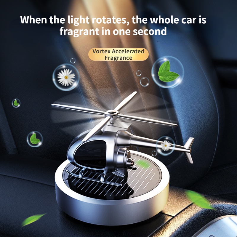 Nước Hoa Xoay Bằng Kim Loại Sử Dụng Năng Lượng Mặt Trời Trang Trí Nội Thất Xe Hơi