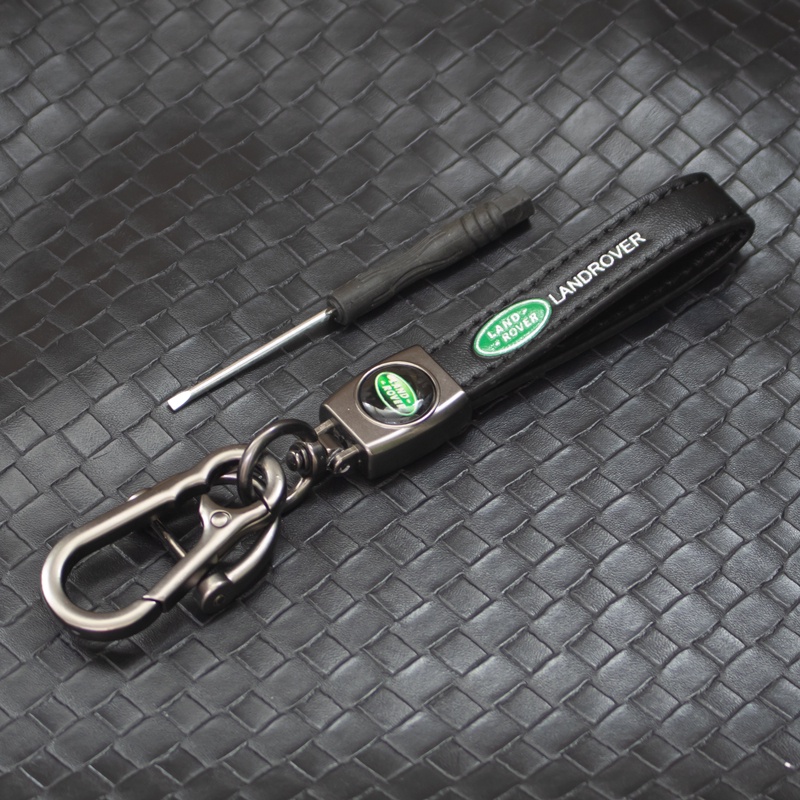 LAND ROVER 1 Chiếc Móc Khóa Da Đen In Logo Dành Cho Xe Hơi Range Rover Discovery Guardian 4 Freelander 2