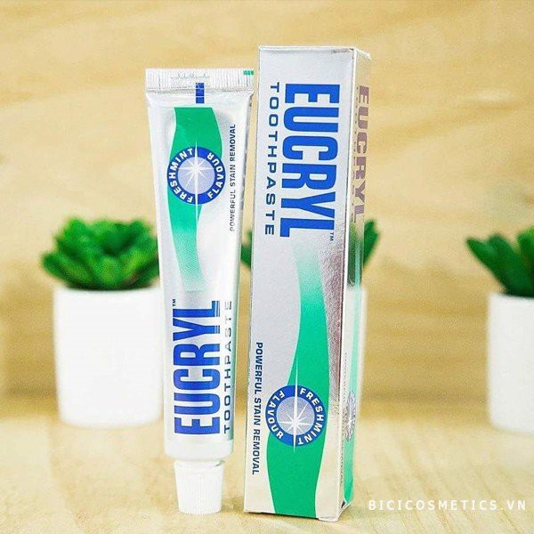Eucryl Kem Đánh Răng Bạc Hà Tẩy Trắng Răng Eucryl Toothpaste 62g - Khongcoson