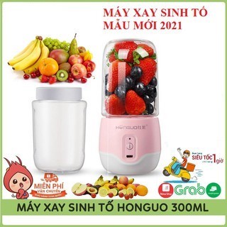 Máy xay sinh tố mini 𝐇𝐎𝐍𝐆𝐔𝐎 cầm tay  - sạc pin 300ml