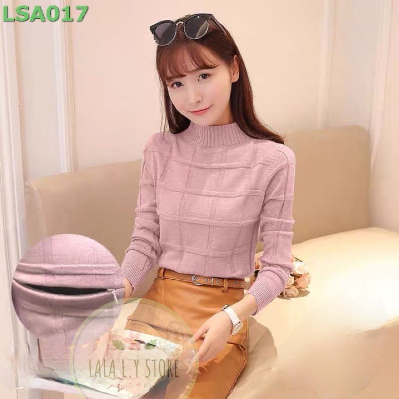 Áo cho con bú thu đông, Áo len cao cấp khoá ngang cho con ti BST2020-LSA017