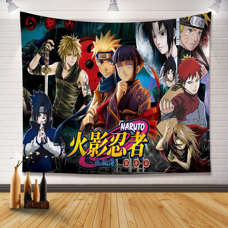 Vải Treo Tường  Anime  Naruto Decor Phòng Chọn Lọc Những Bản Đẹp ( Tặng đèn led 7m và phụ kiện )