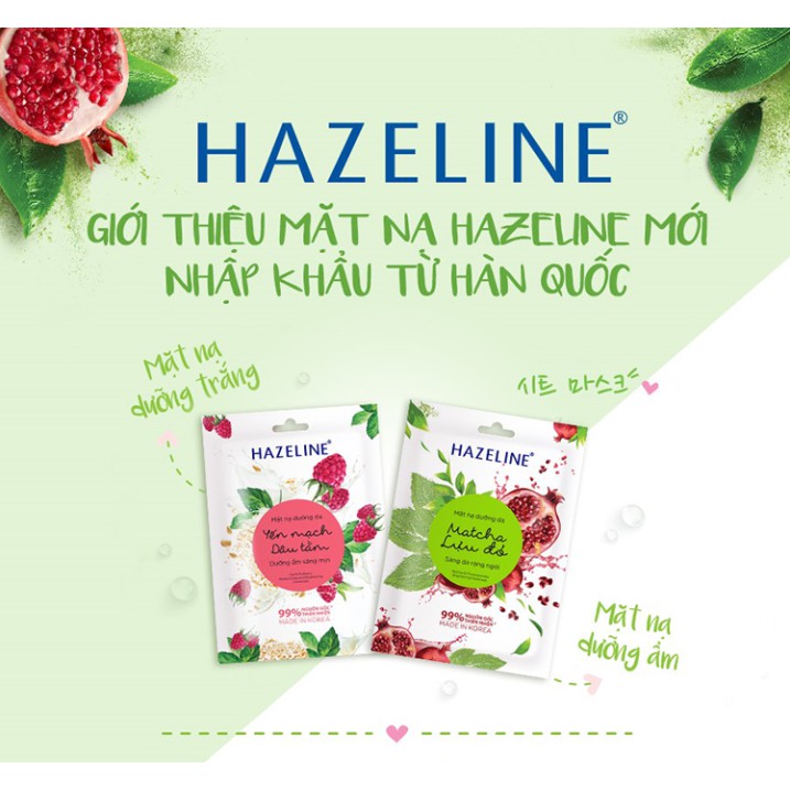 Combo Mặt Nạ Dưỡng Ẩm Hazeline Sáng Mịn Tự Nhiên 20gx4