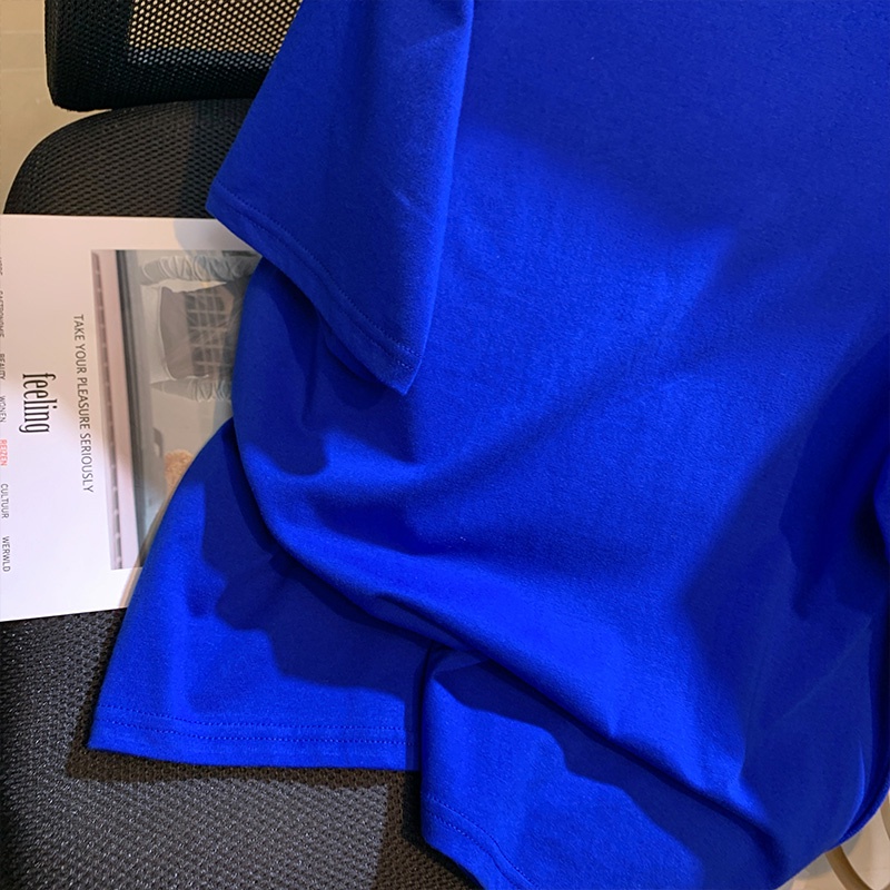 NRVP Áo Thun Nữ Dáng Dài Rộng Tay Ngắn Phong Cách Thời Trang Đường Phố Hàn Quốc