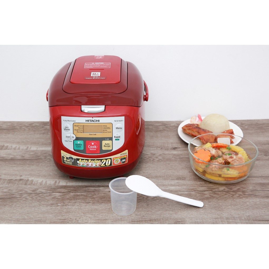 Nồi cơm điện tử Hitachi  RZ-D18VFY 1.8 lít đỏ